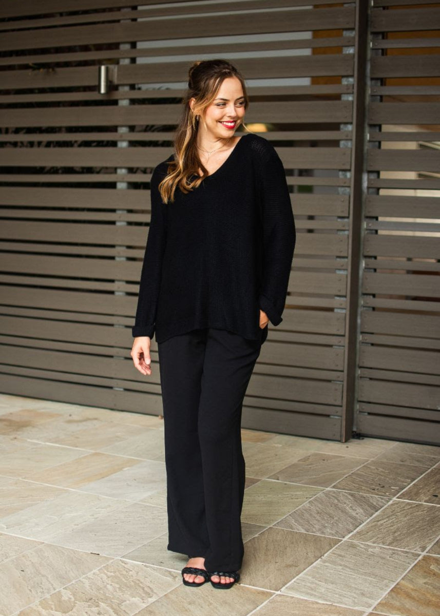 LANA KNIT JUMPER - BLACK
