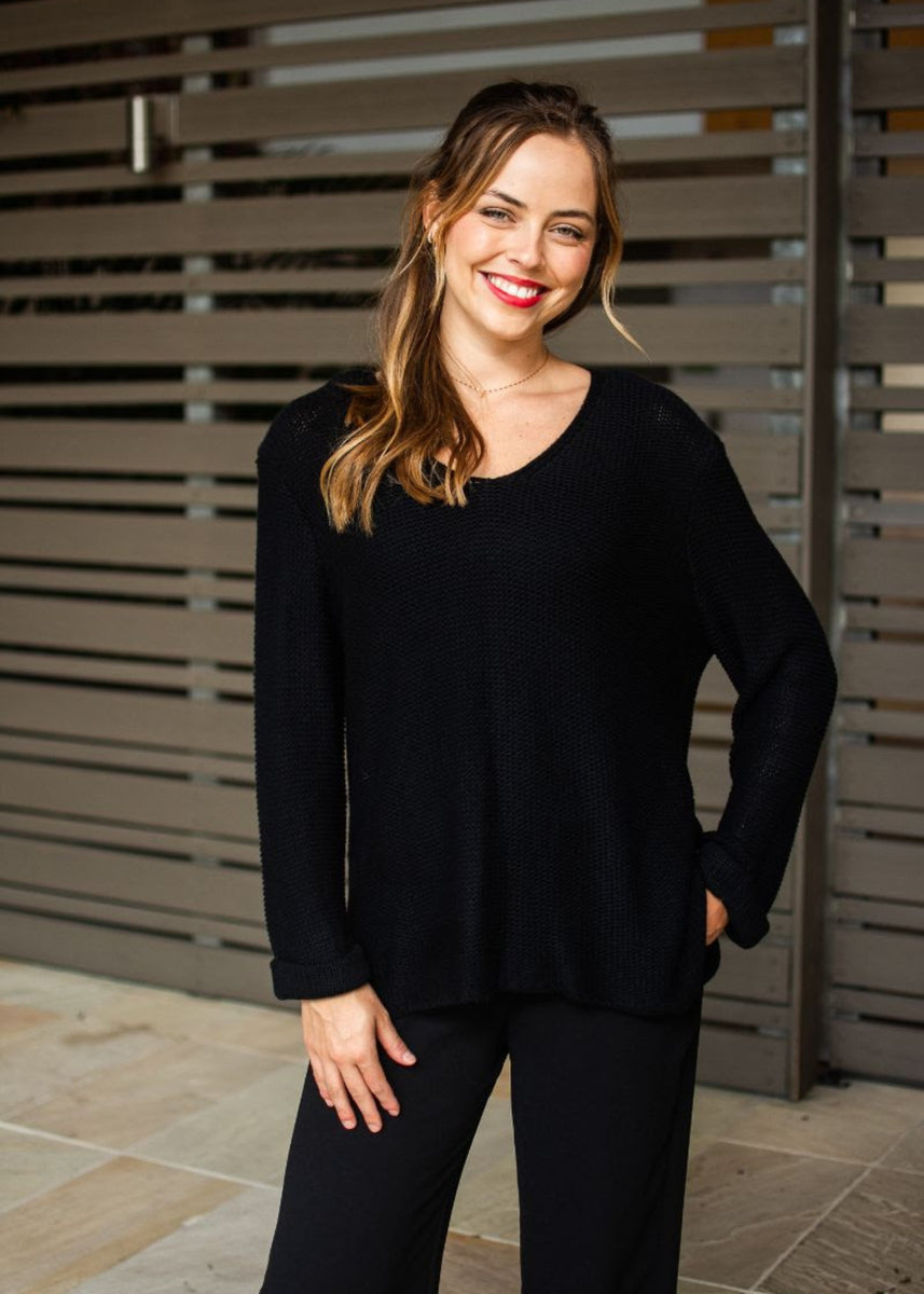 LANA KNIT JUMPER - BLACK