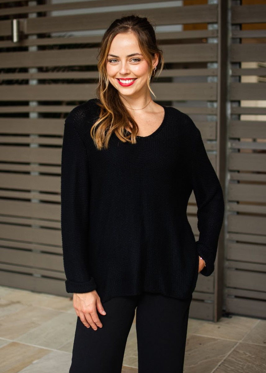LANA KNIT JUMPER - BLACK