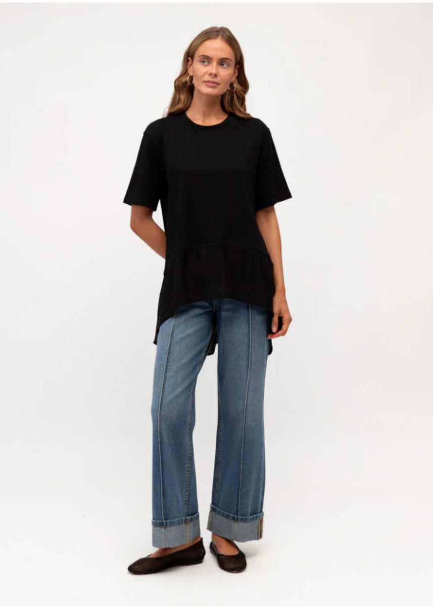 DUA LAYER TEE - BLACK