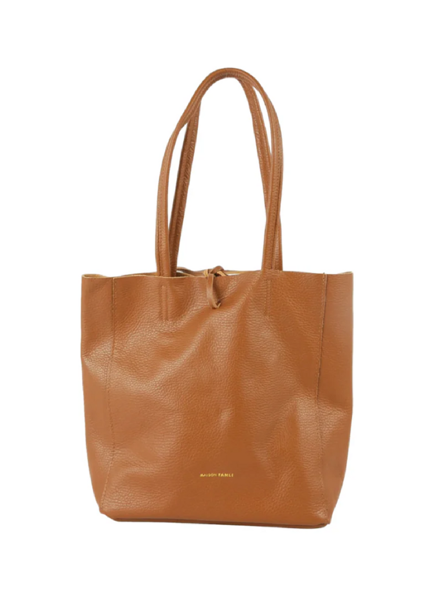 MAISON FANLI MEDIUM TOTE - DARK CAMEL