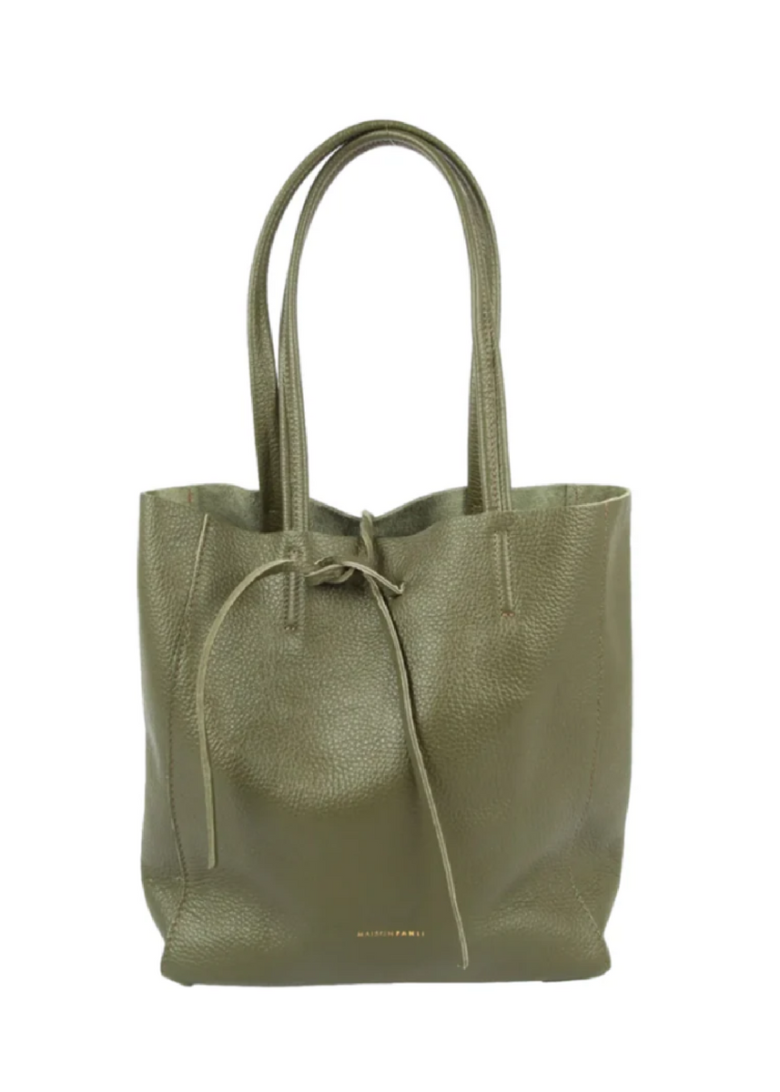 MAISON FANLI MEDIUM TOTE - MOSS