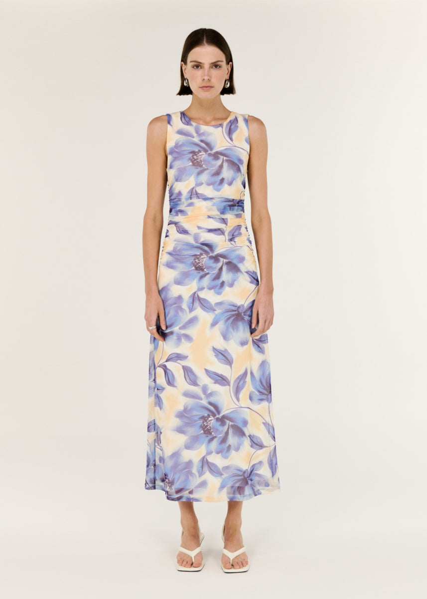 FLEUR MESH MIDI DRESS