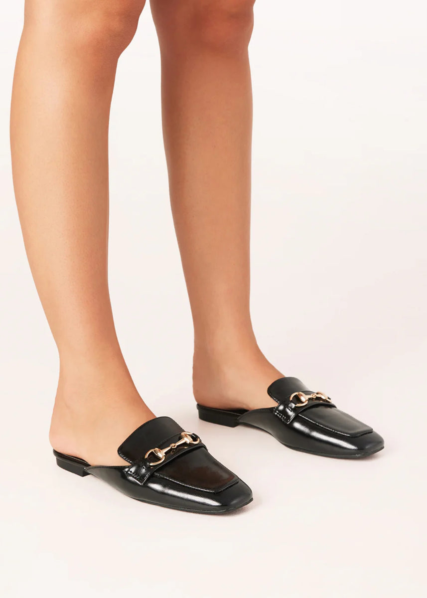 HELIA SLIDE - BLACK SHINE