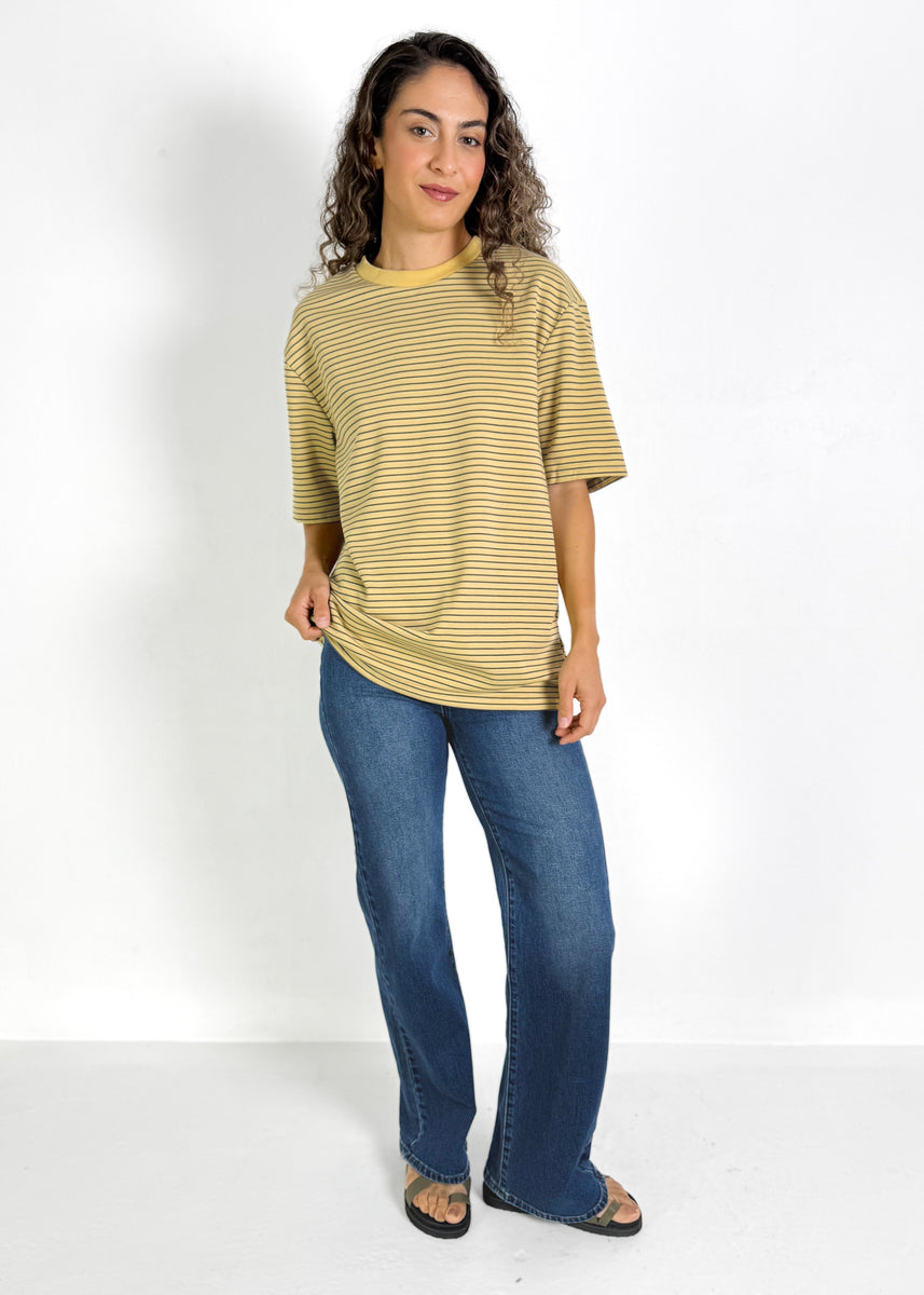 ALEX STRIPE TEE - YELLOW