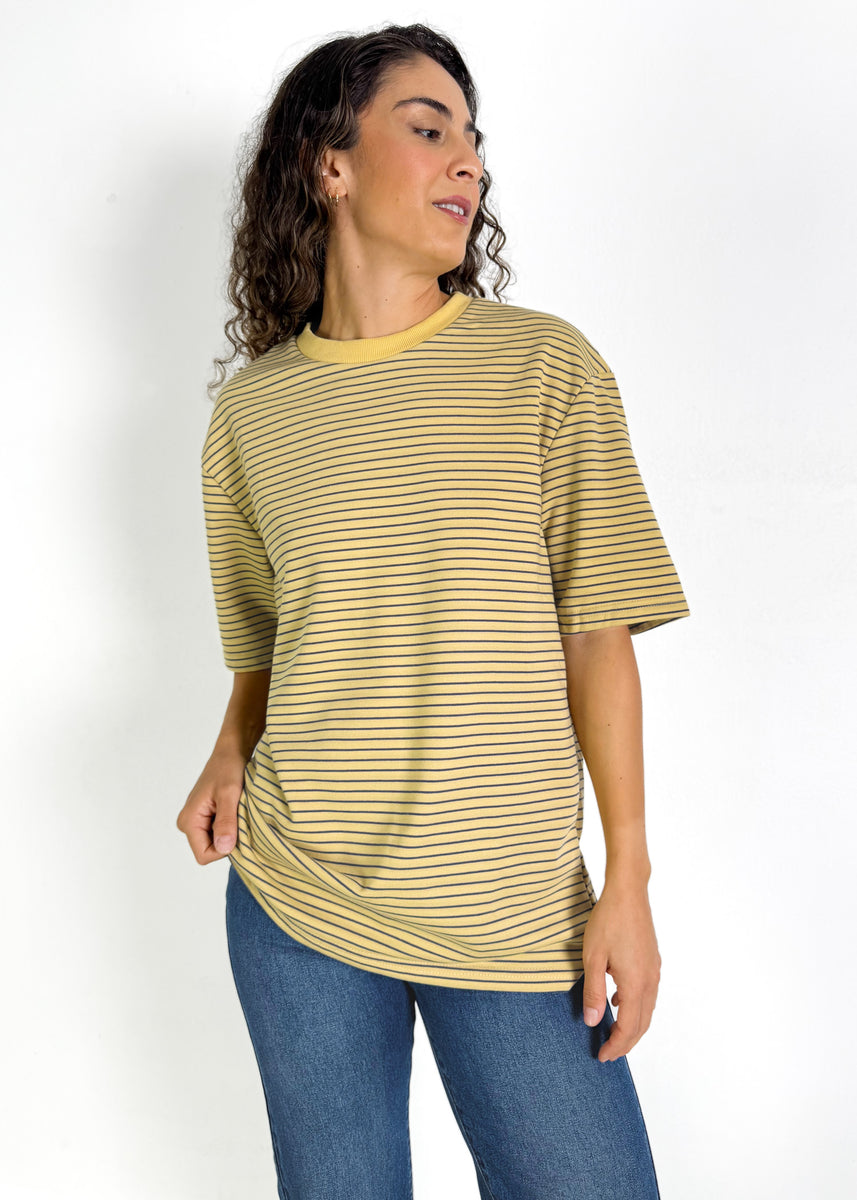 ALEX STRIPE TEE - YELLOW