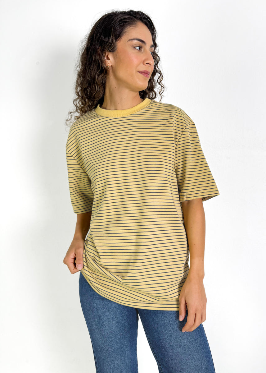 ALEX STRIPE TEE - YELLOW