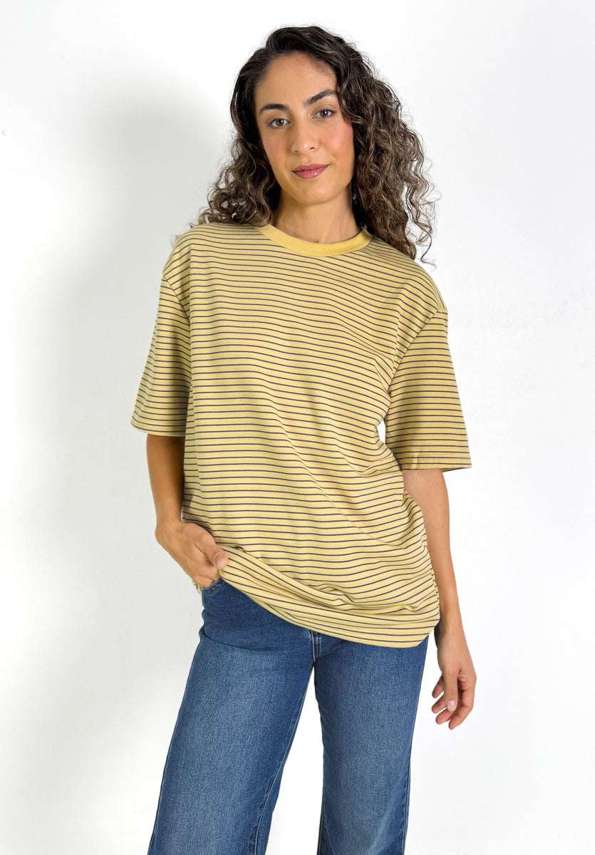 ALEX STRIPE TEE - YELLOW