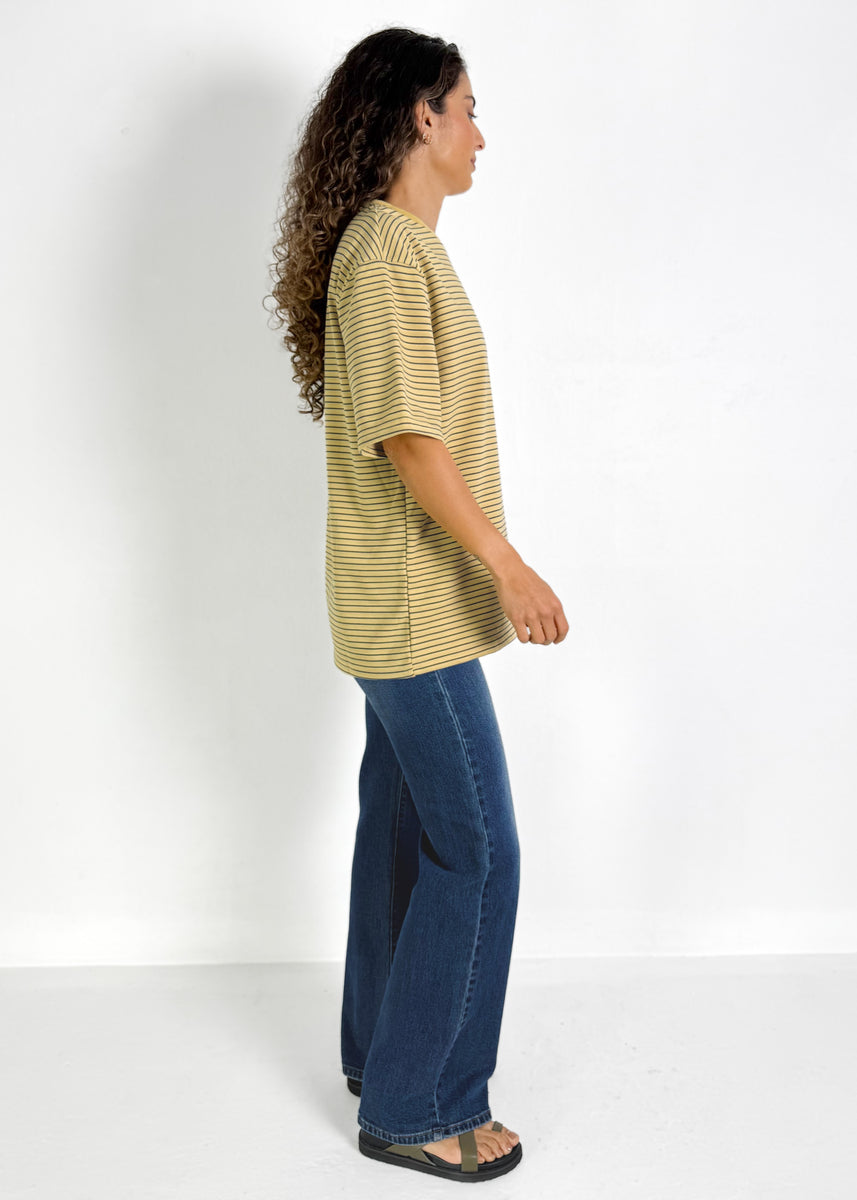 ALEX STRIPE TEE - YELLOW