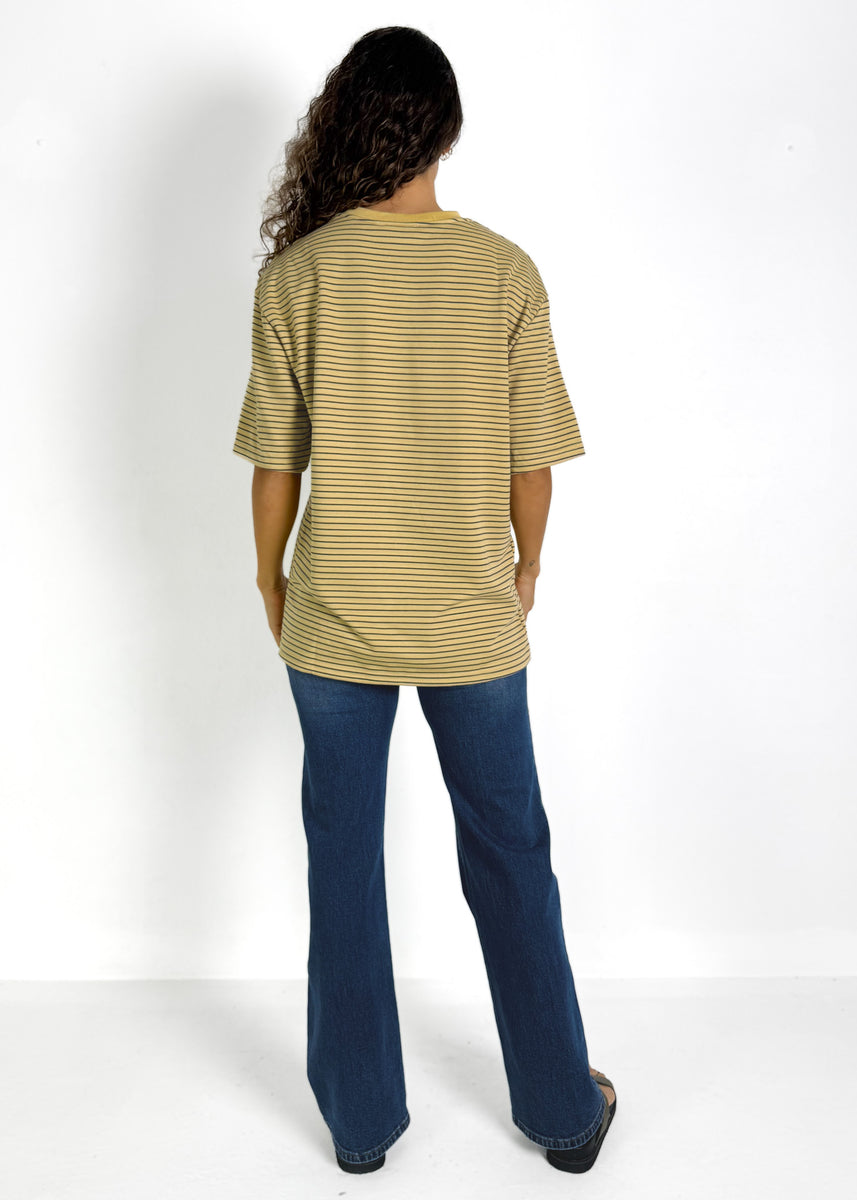 ALEX STRIPE TEE - YELLOW