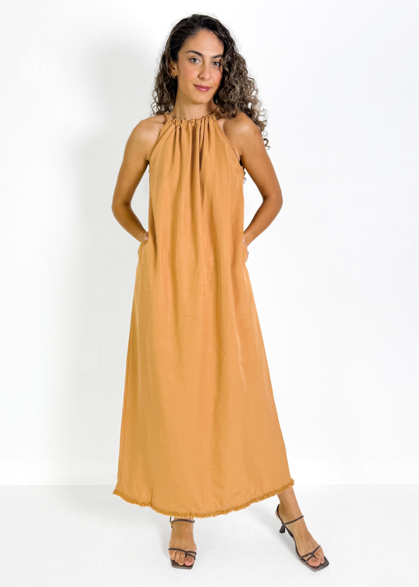 GIGI MAXI DRESS - MUSTARD