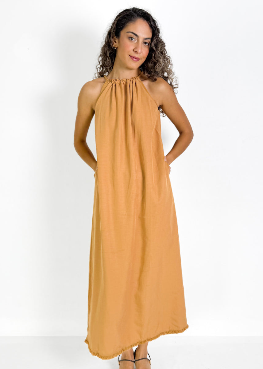 GIGI MAXI DRESS - MUSTARD