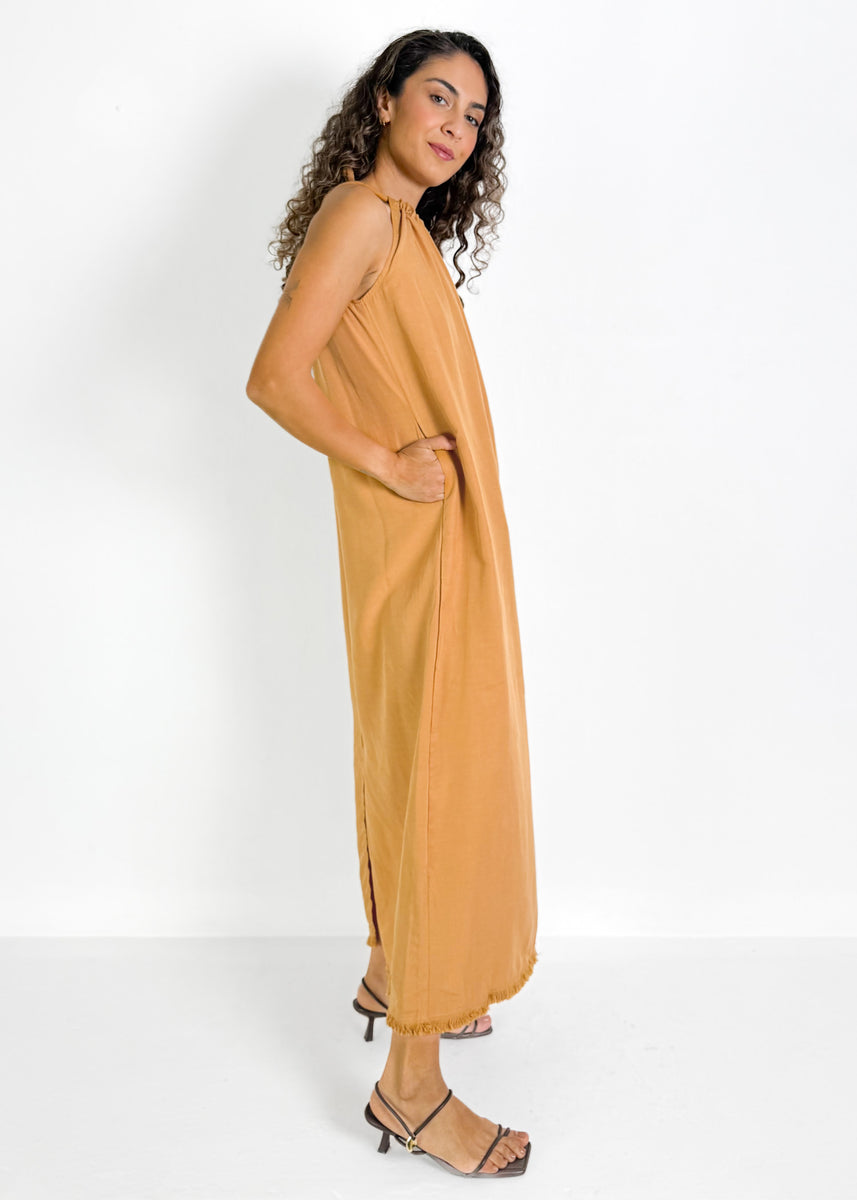 GIGI MAXI DRESS - MUSTARD