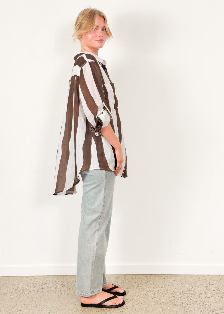 RAIN SHIRT - CHOCOLATE STRIPE