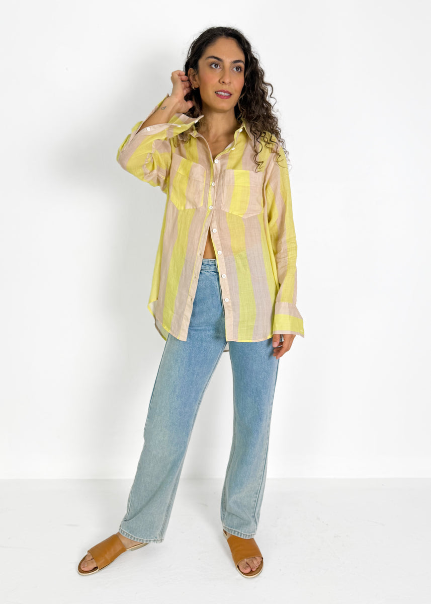 VANN SHIRT - BUTTER & TAUPE