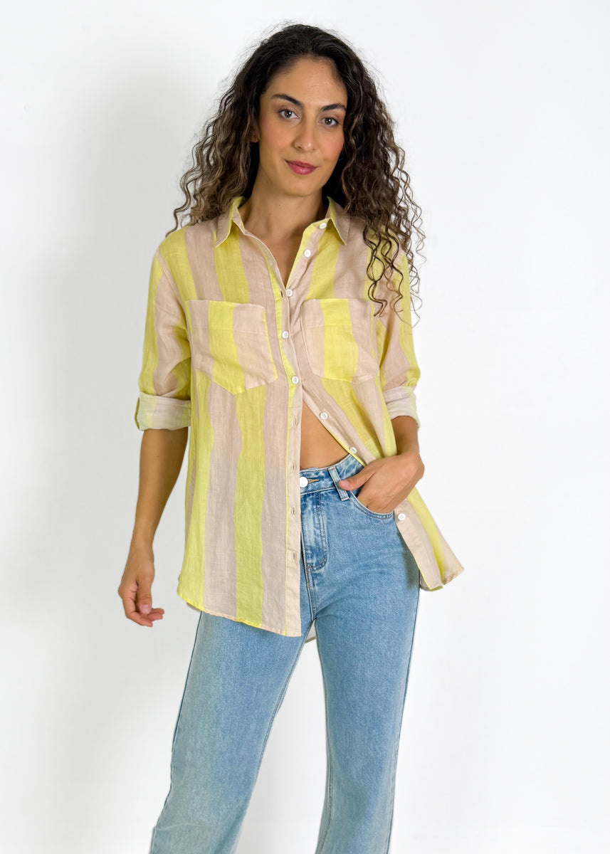 VANN SHIRT - BUTTER & TAUPE