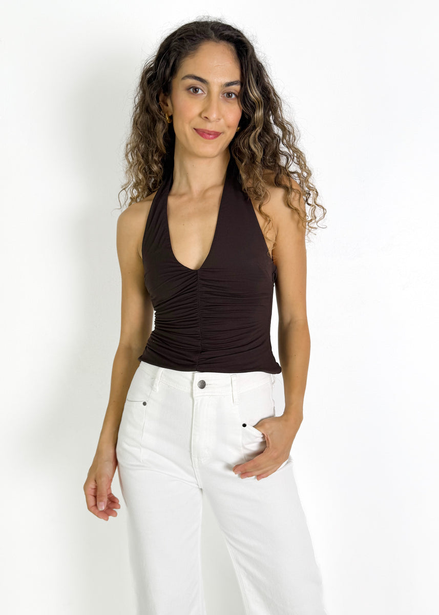 ALEYNA TOP.- CHOCOLATE