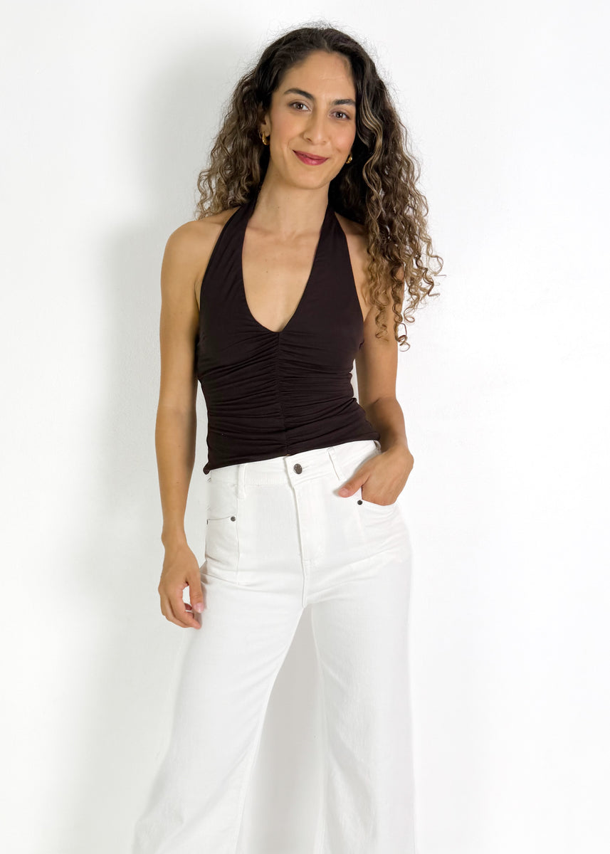 ALEYNA TOP.- CHOCOLATE