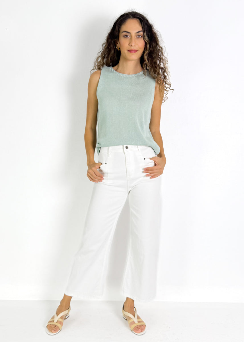 AMADEE TOP - DUCK EGG