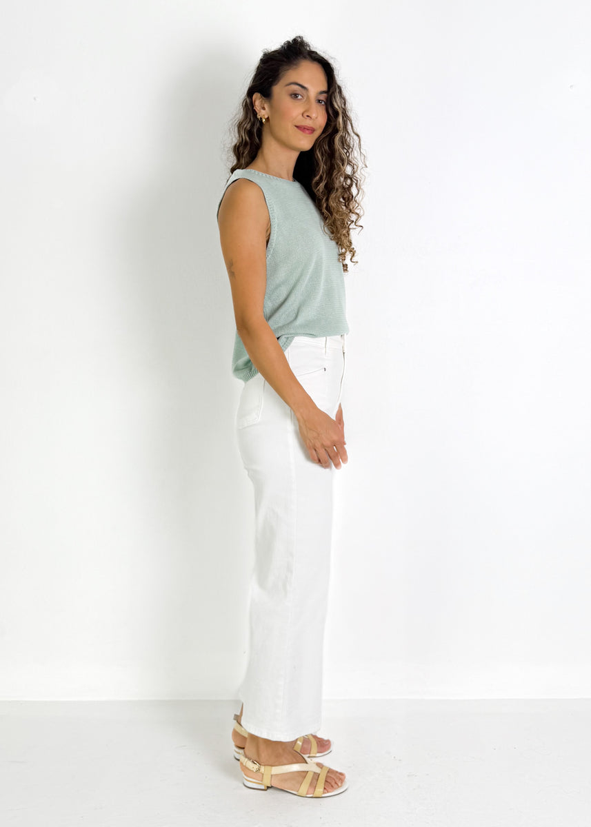 AMADEE TOP - DUCK EGG