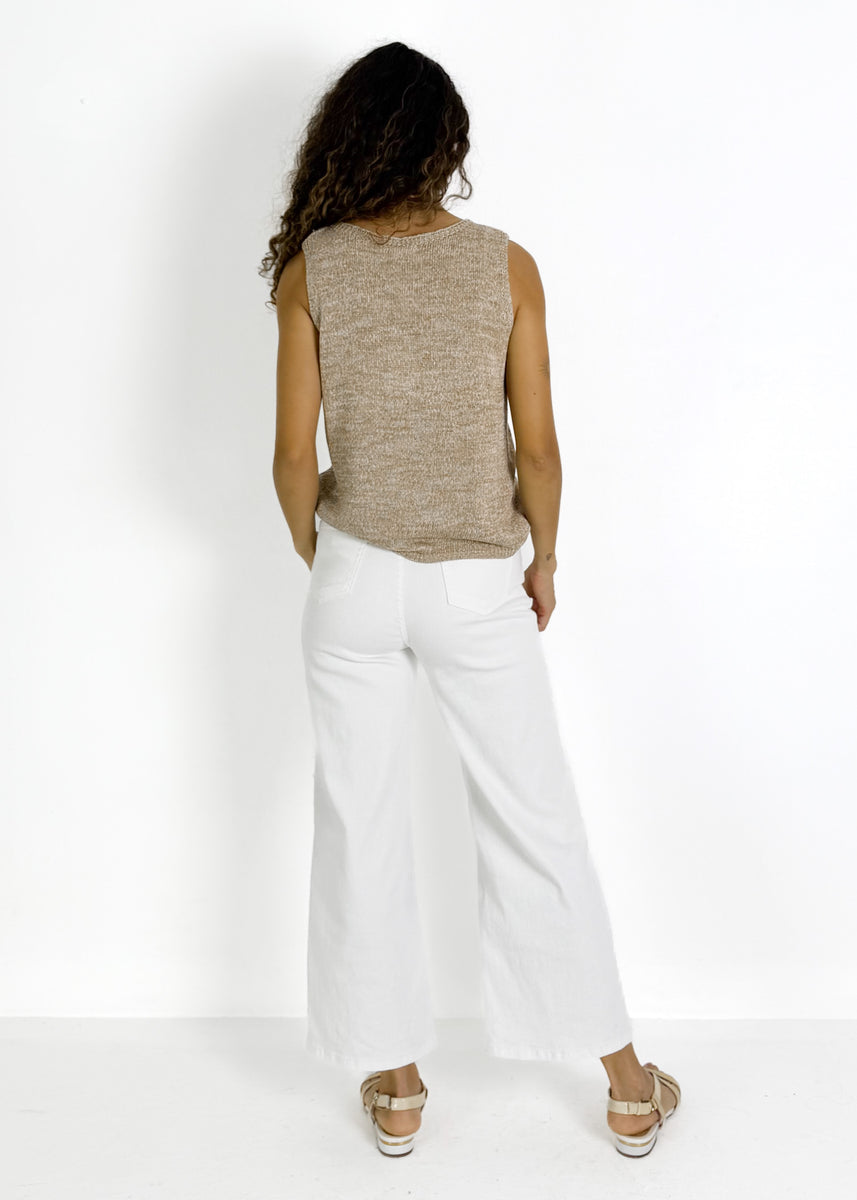 MELANGE SPRING TANK - BROWN