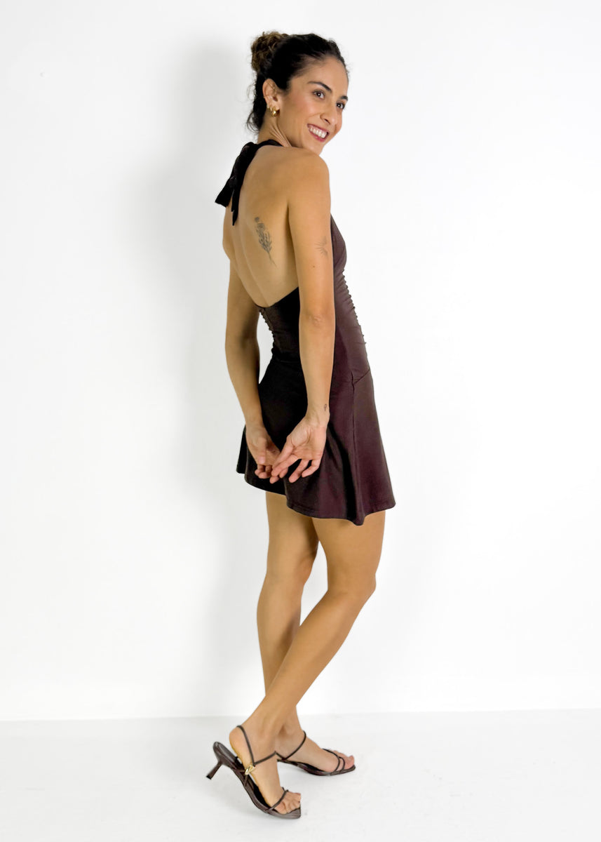 ELKIE DRESS - CHOCOLATE