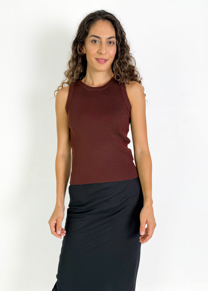 EVA TANK TOP - CHOCOLATE