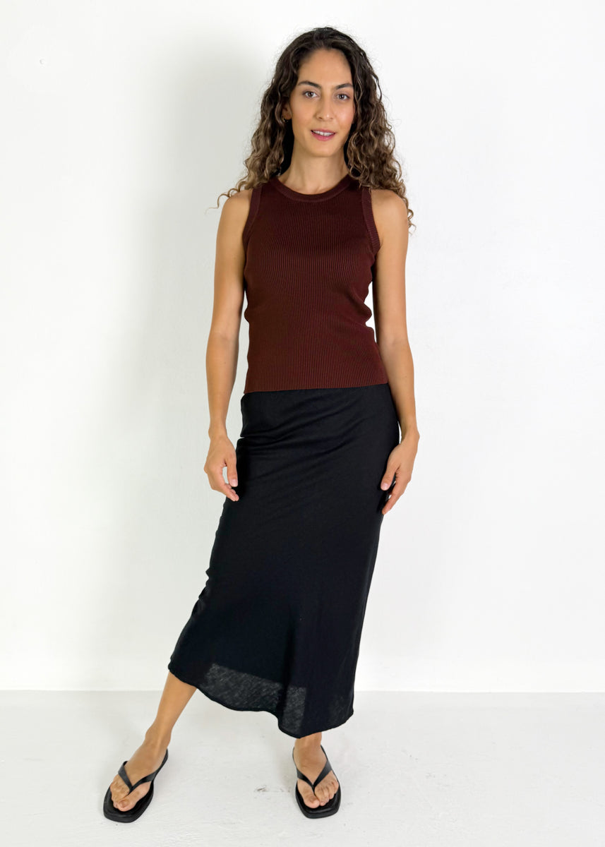 EVA TANK TOP - CHOCOLATE