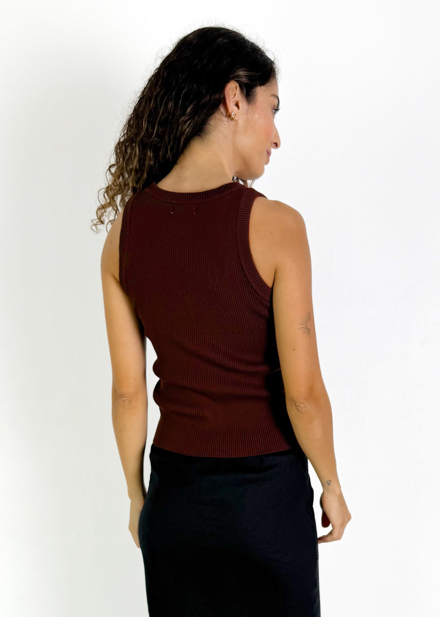 EVA TANK TOP - CHOCOLATE