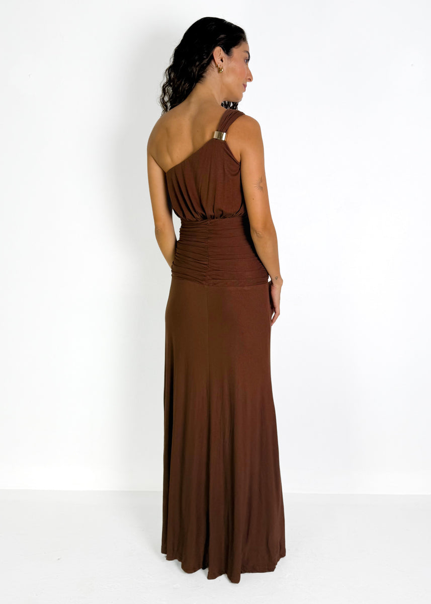 ELVIRA DRESS - CHOCOLATE