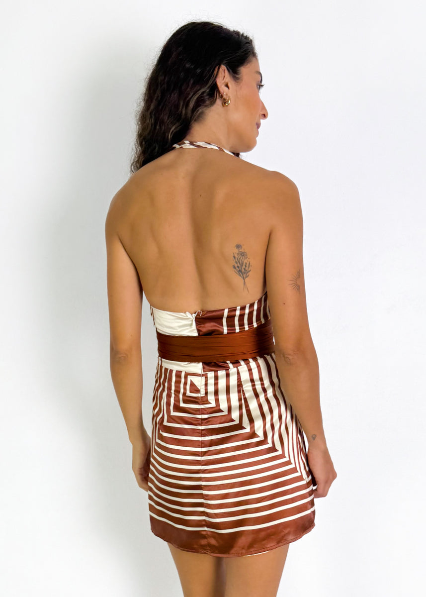 GIANNA DRESS - CHOCOLATE