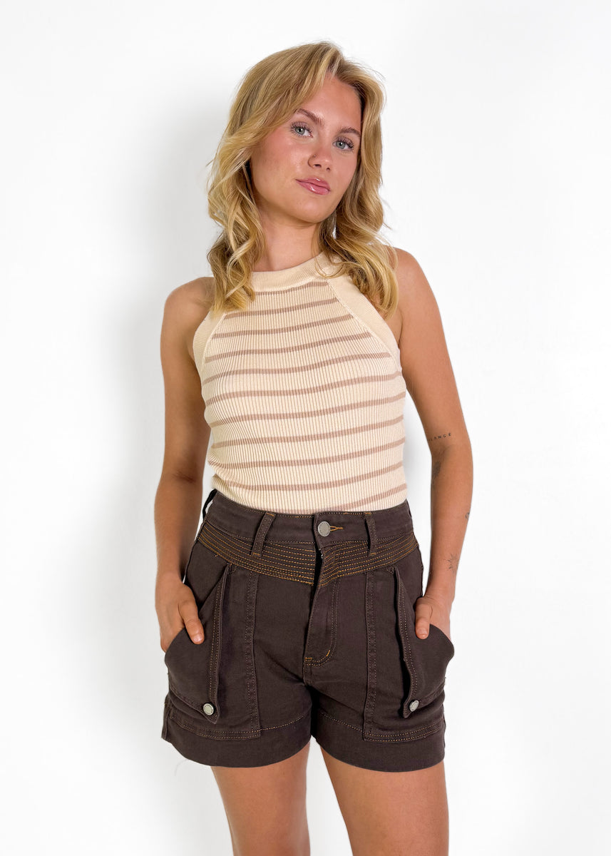 MADDY SHORTS - CHOCOLATE