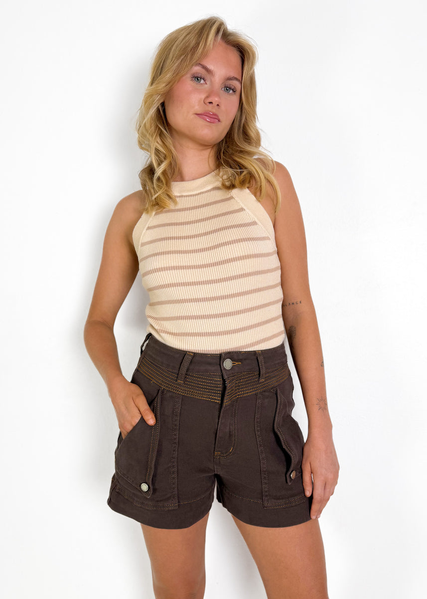 MADDY SHORTS - CHOCOLATE