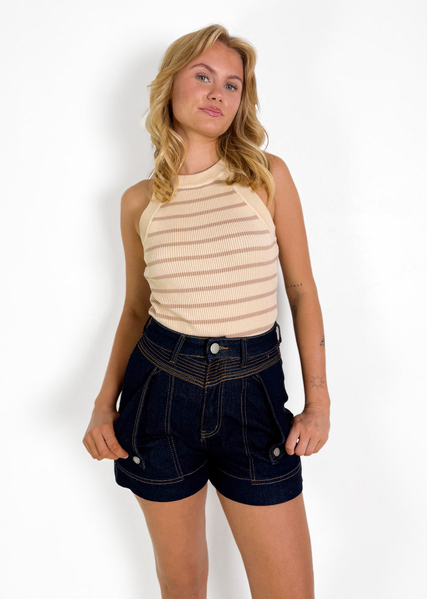 MADDY SHORTS - INDIGO