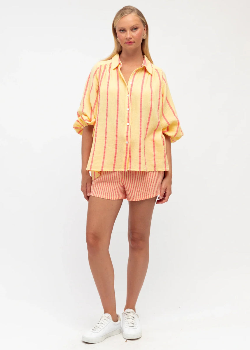 JOEDY SHORTS - YELLOW & PINK