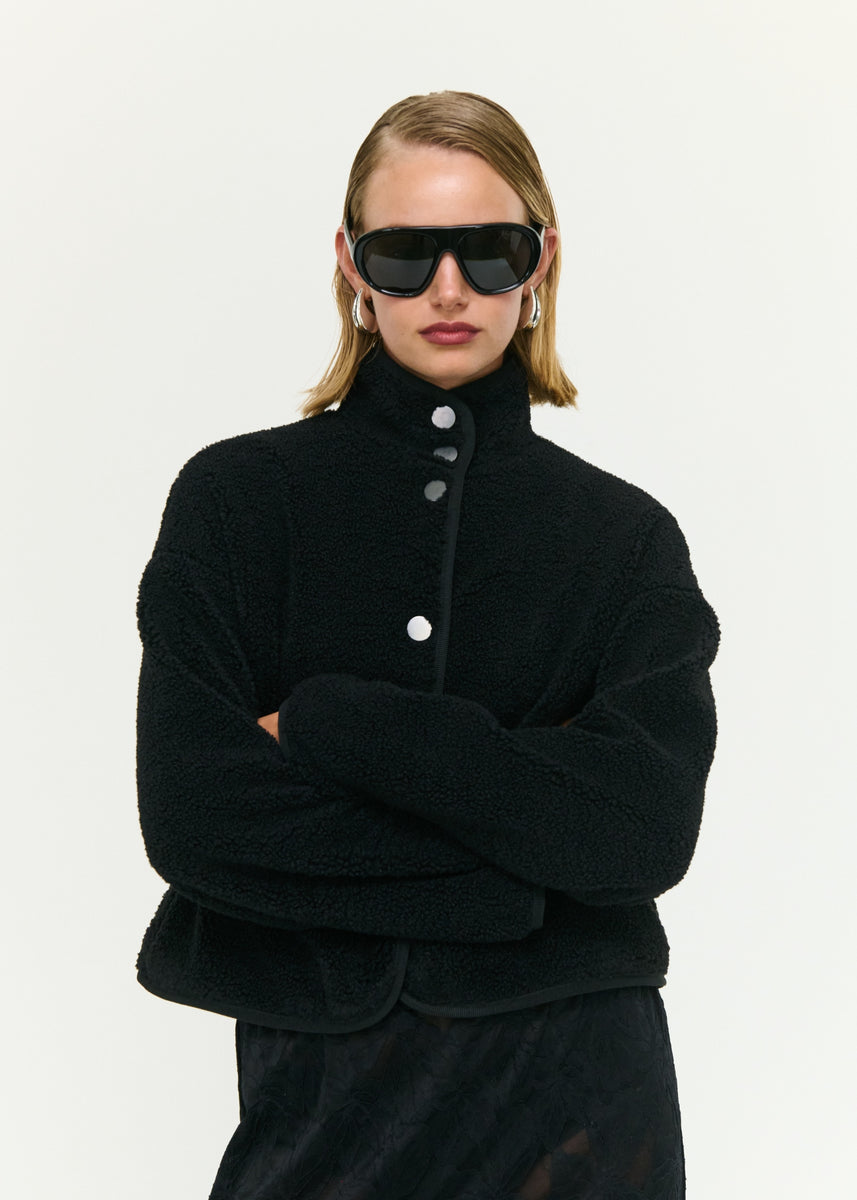 KATYA CROP SHERPA JACKET