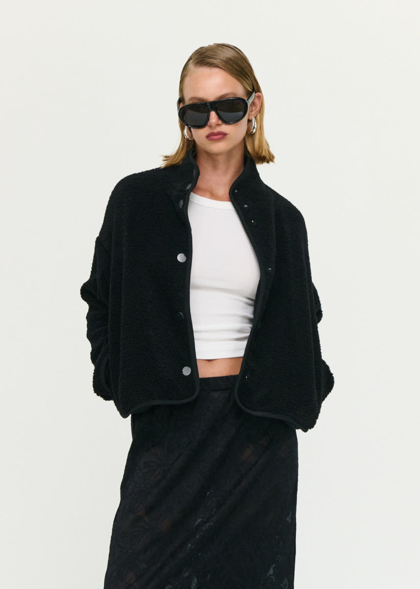 KATYA CROP SHERPA JACKET