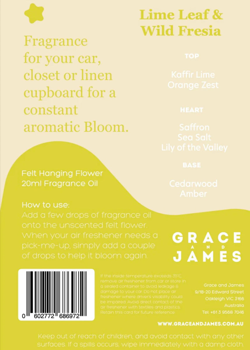 Lime Leaf & Wild Fresia Air Freshener Set