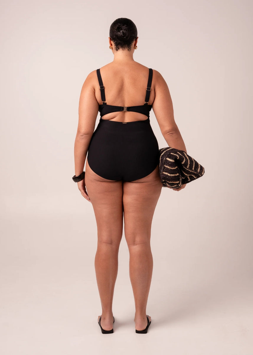 ORIGINAL UNDERWIRE ONE PIECE - BLACK RIB