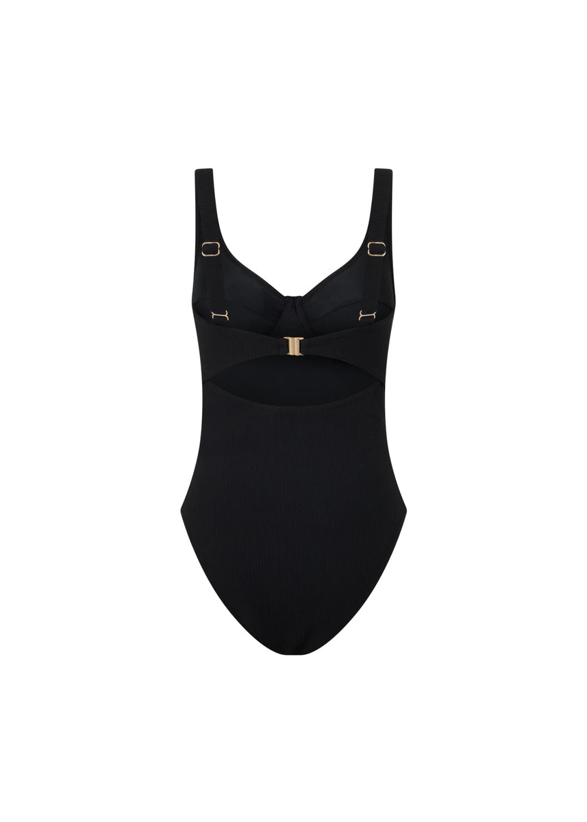 ORIGINAL UNDERWIRE ONE PIECE - BLACK RIB