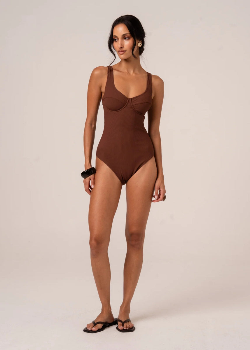 ORIGINAL UNDERWIRE ONE PIECE - CHOCOLATE