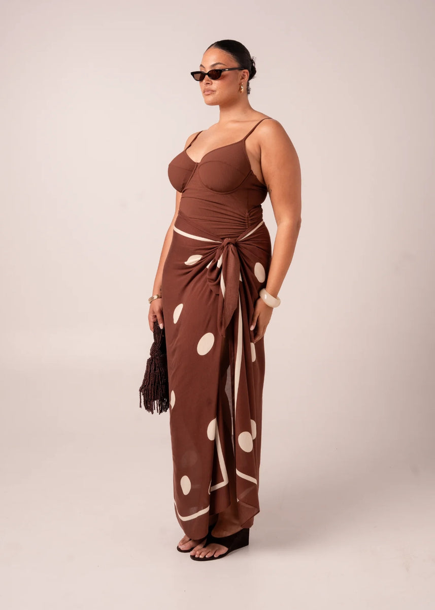 SARONG - CHOCOLATE DOT