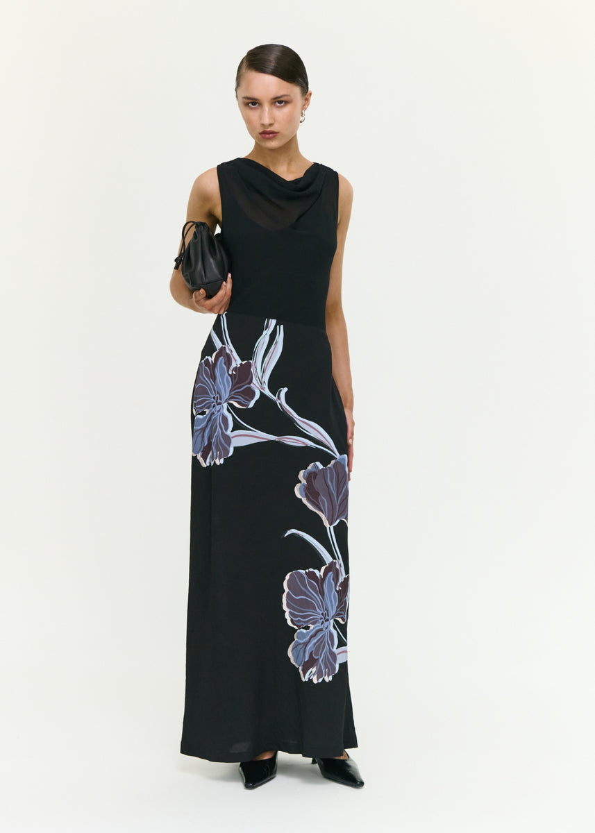 STAS BIAS COMBO MIDI DRESS
