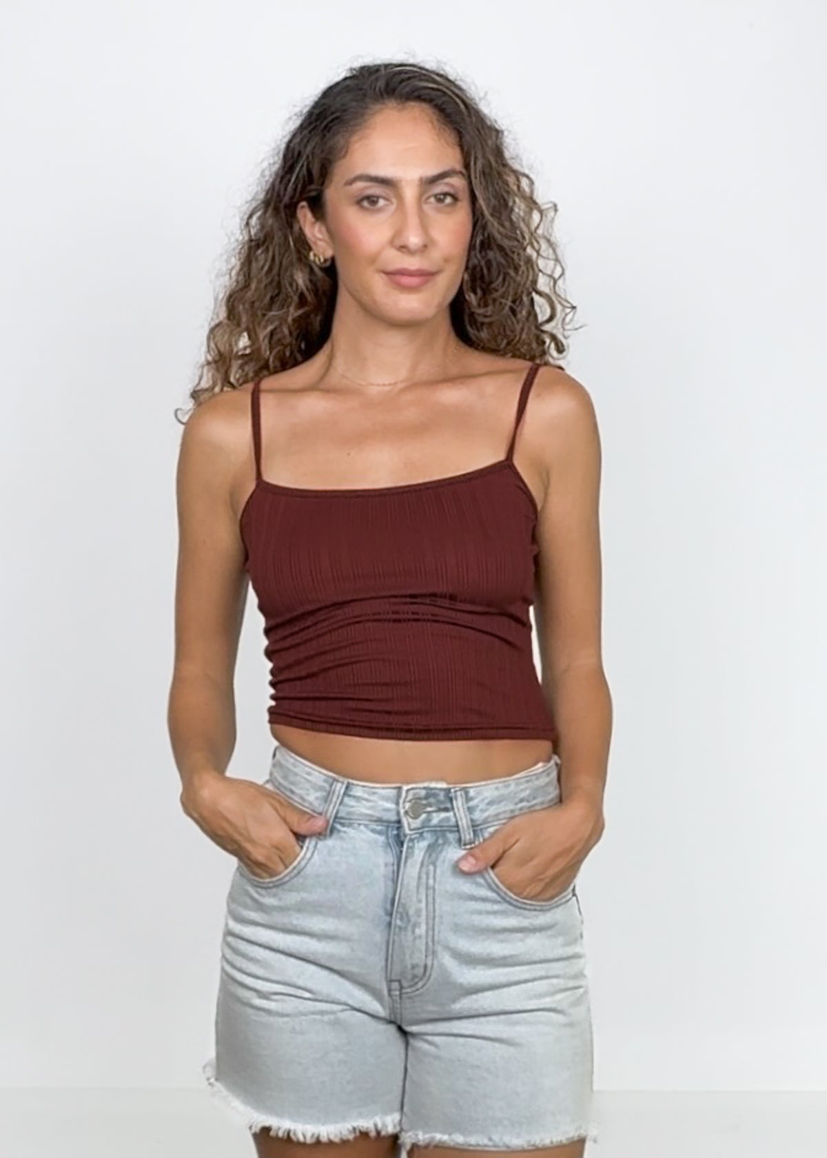 CHERI TOP - CHOCOLATE — Court & Spark Boutique