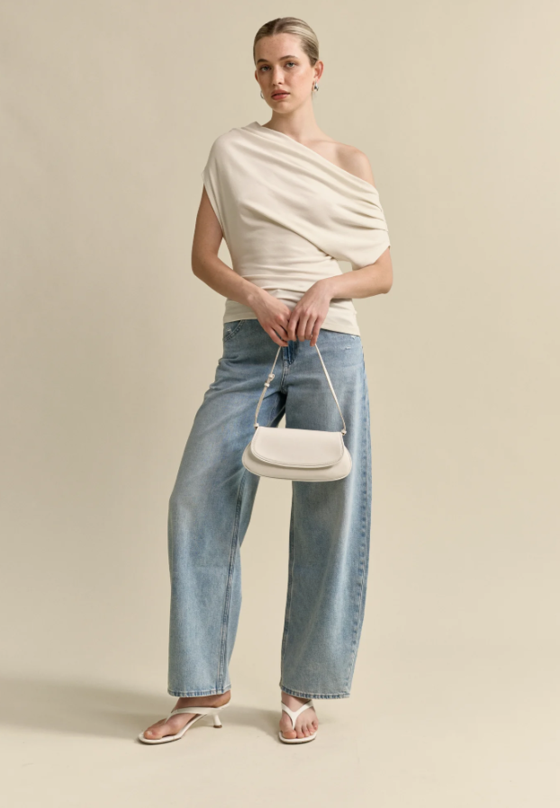 CLARE OFF THE SHOULDER TOP - CREAM