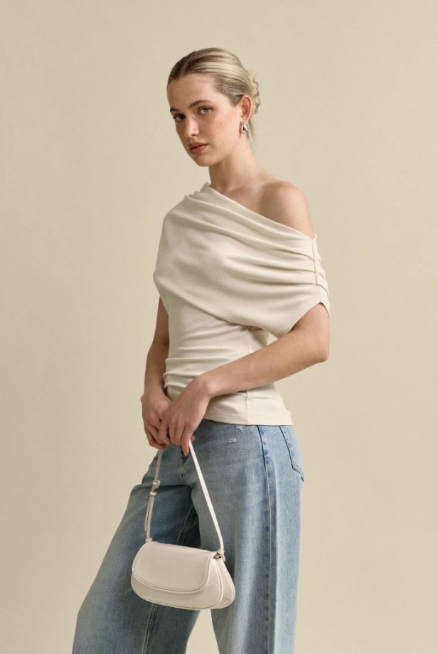 CLARE OFF THE SHOULDER TOP - CREAM