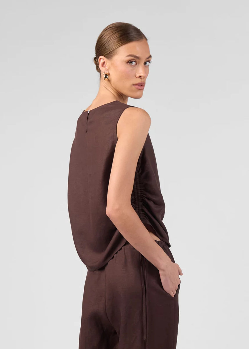 THINK TWICE LINEN TOP