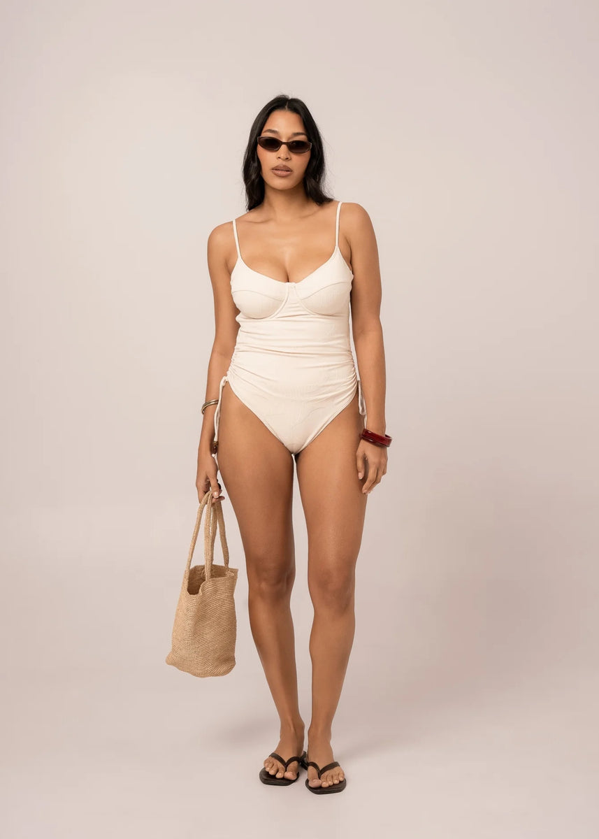 THIN STRAP UNDERWIRE ONE PIECE - HONEYMOON