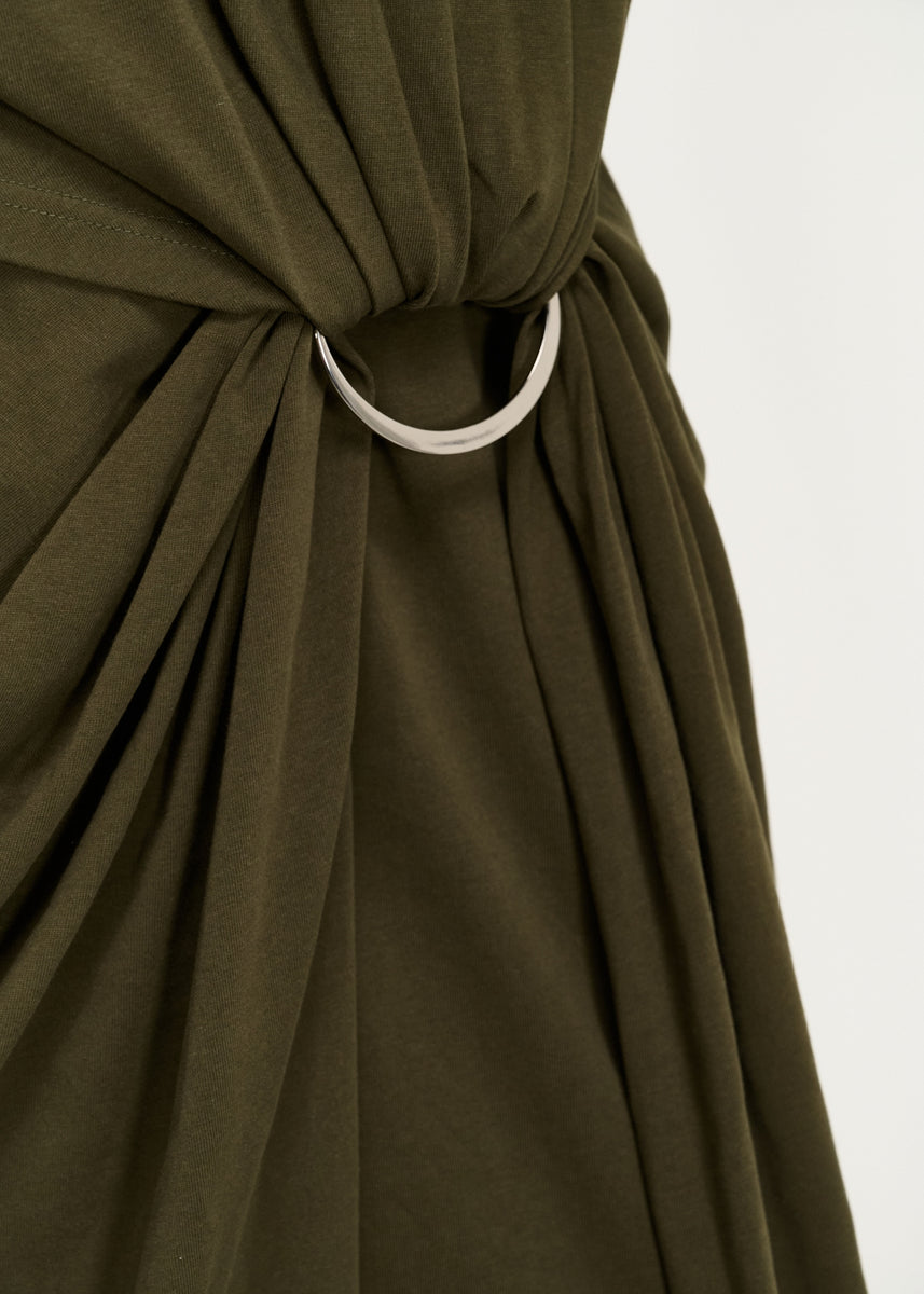 TOVAE DRAPED MIDI TEE DRESS