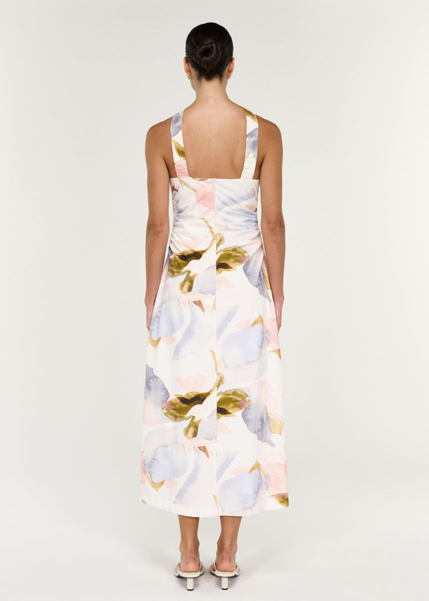 VALEA HALTER MIDI DRESS